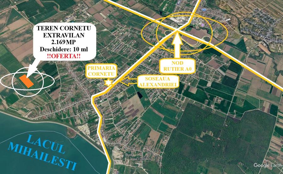 Direct proprietar – Teren 2.169 mp în Cornetu, Ilfov