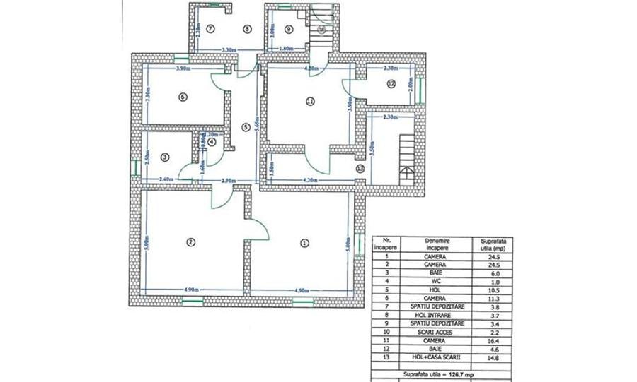 Casa cu 4 camere 900 mp teren in zona parcul Sub Arini din Sibiu