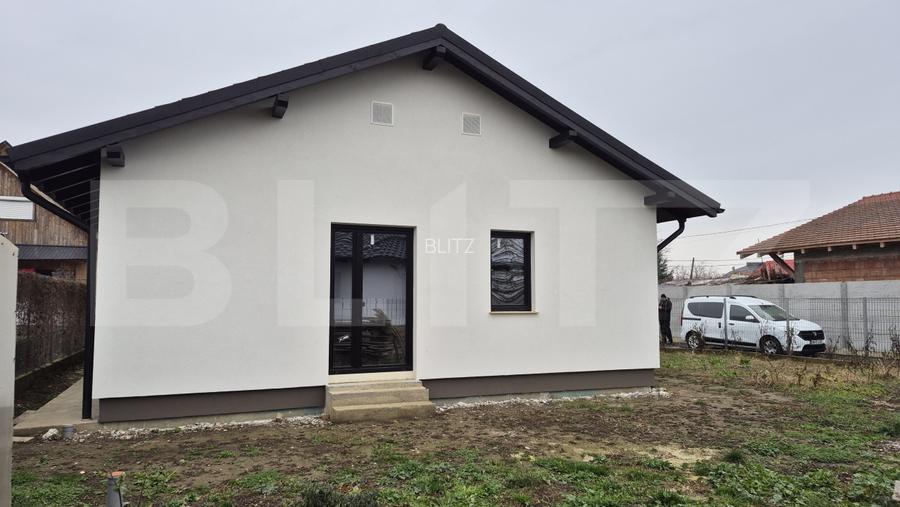 Casa cu 4 camere  semifinisata, 92 mp, teren 400 mp, in Vetis - 5