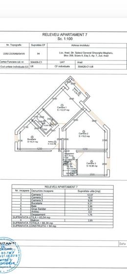 Apartament 3 camere | Micalaca 300 | Malul Mureșului | 94 mp| 2 bai