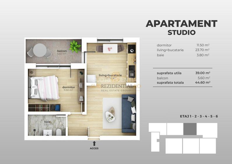 0 comision! Apartament modern compartimentat cu un dormitor, Sector 4 - 1