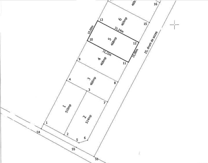 Teren Intravilan 468 mp cu proiect casa/ Zona Strada Lebedei - 2