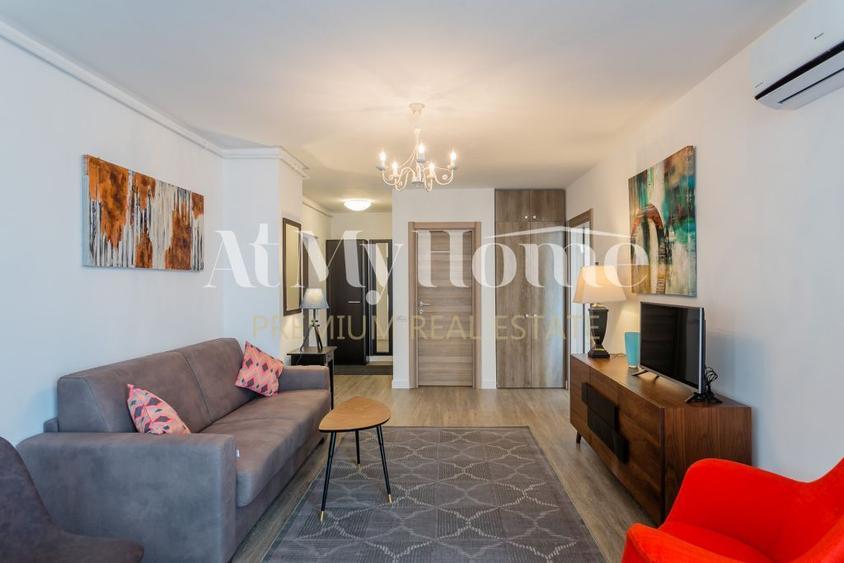 Apartament NOU ultracentral cu 2 camere, complet mobilat, terasa 15mp, 2 bai
