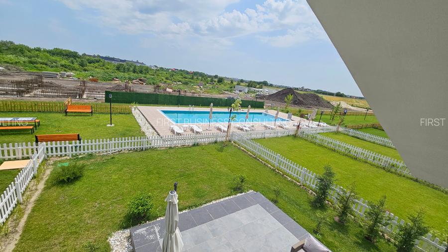 VILE P+M, 5 camere+Teren 300 mp.zona Otopeni, COMPLEX CU PISCINA-COMISION 0% - 28