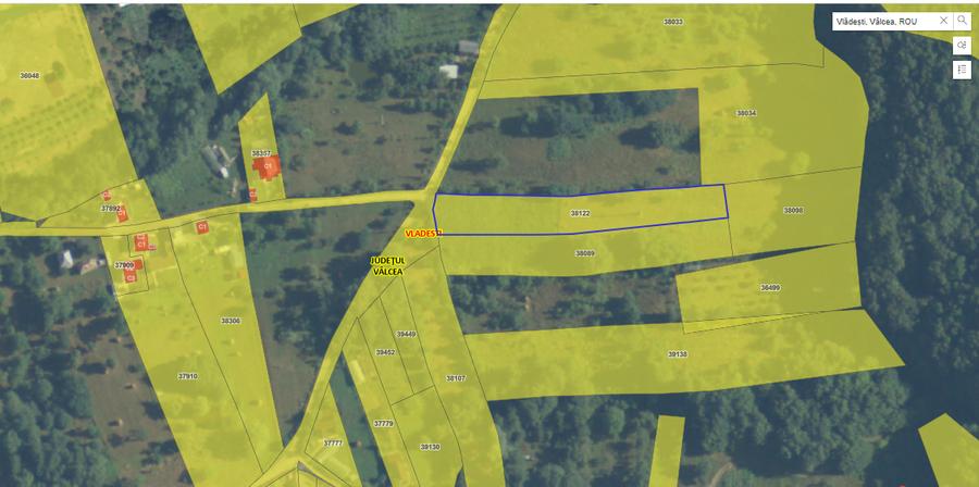 Teren 2.311 mp în Vlădești (Fundătura)–Ideal pt. casă de vacanță sau investiție