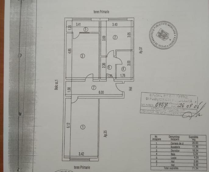 Apartament 2 camere, etaj 4, 72 mp, zona Gradinita nr. 13 – Paco Sud