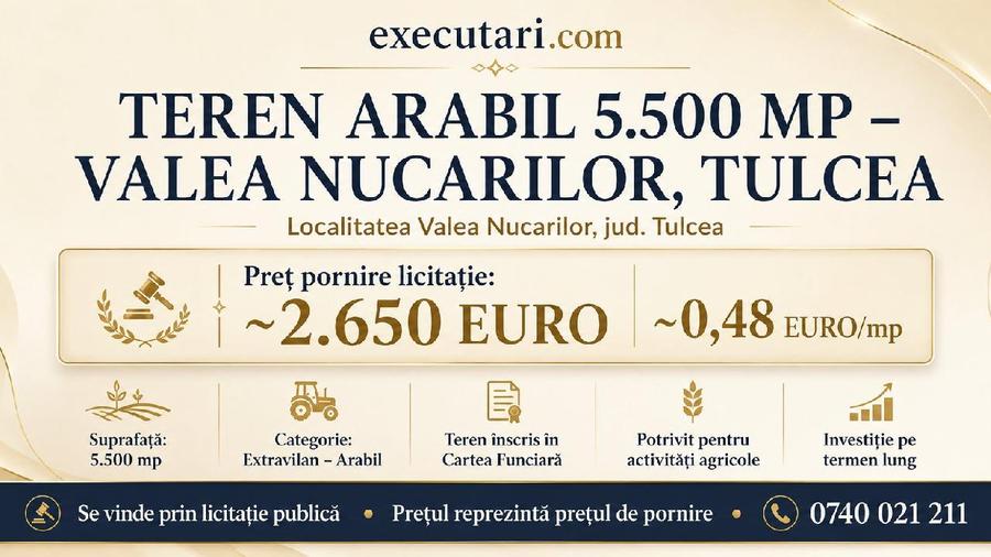 Teren arabil, extravilan 5.500 mp