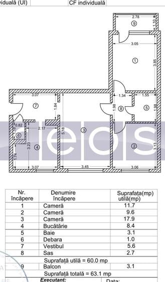 VANZARE 3 CAMERE | SEMIDECOMANDAT | ZONA OZANA - 8
