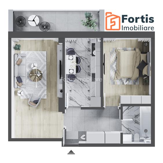 Chirie apt. 2 camere Nufarul PRIMA - mobilat utilat modern - 1
