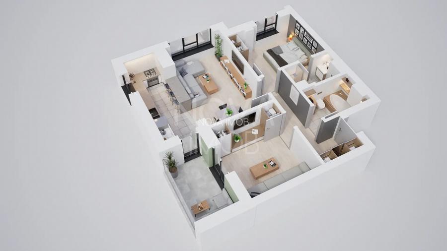 Apartament 3 camere, etaj intermediar, ansamblu nou Calea Surii Mici - 6