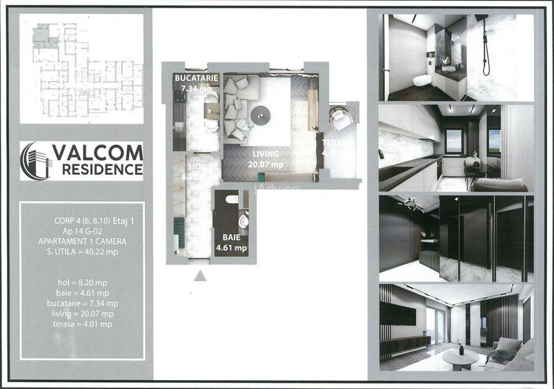 Valcom Residence Bartolomeu, Garsoniera, terasa 4.01mp,  Comision 0% - 10
