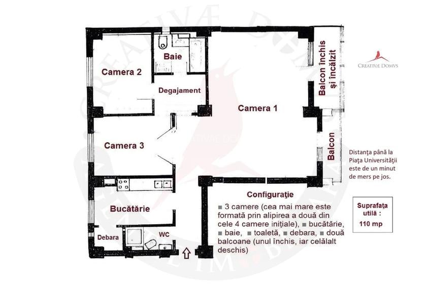 Universitate - Spatiu de birouri, 110 mp - 12