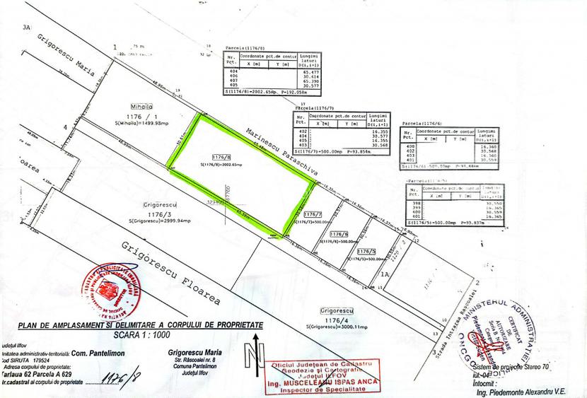 Teren 2002MP*deschidere 65m la 2 strazi*adiacent Rascoala 1907*Utilitati - 1