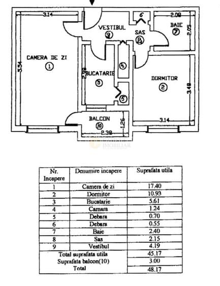 2 Camere | Decomandat | Bloc din 1983 - Reabilitat | Creditabil - 1