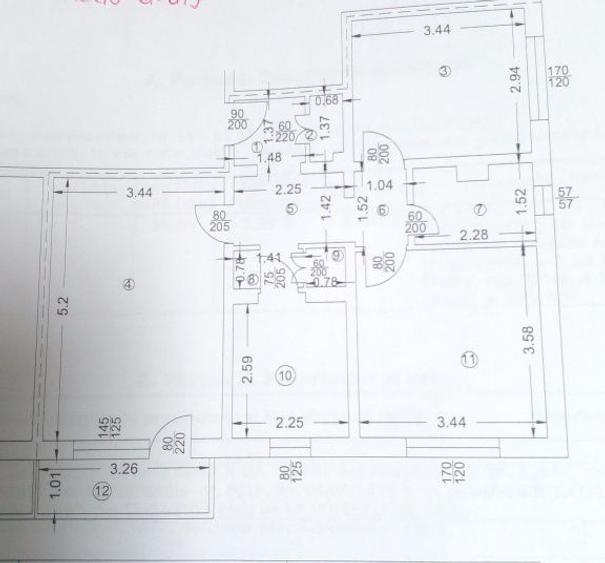 Apartament 3 camere 63 mp Republicii 8 Martie