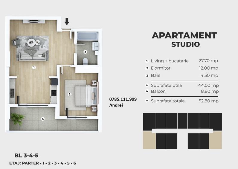 Metrou Berceni (1km) -  2 camere studio 52mp – finalizat tva 0%