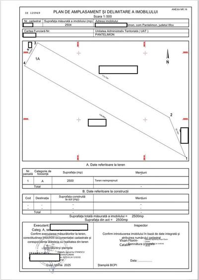 Pantelimon - Centura Bucuresti, teren 2500mp, D20ml, intravilan conf Noul PUG - 2