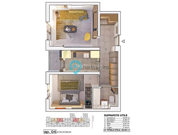 2 camere nou, 50 mp, balcon, Prelungirea Ghencea - 8