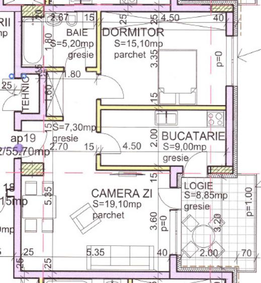 Apartament cu 2 camere, 56 mp, bloc nou - zona Andrei Muresanu - 8