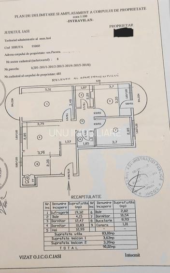 4 Camere 90mp Zona Pacurari Kaufland /Petrom /Etaj intermediar /Mobilat /Renovat - 2