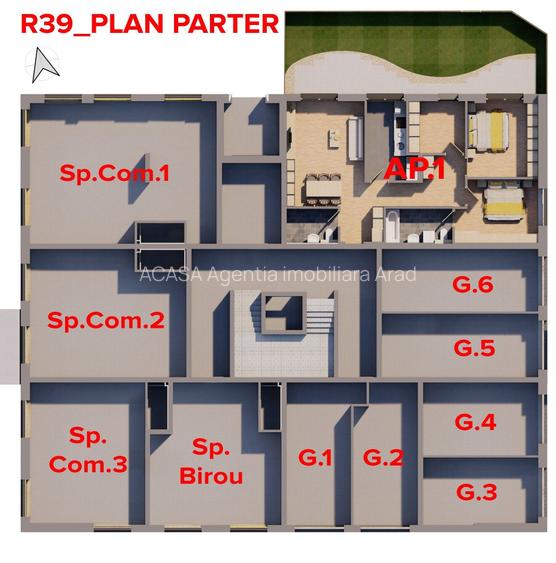 SINGURUL APARTAMENT CU GRADINA DIN NOUL BLOC R39, ARED RED 9 - 8