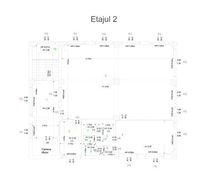 Spatii pentru birouri - intreg nivelul - etajul 2 - 9