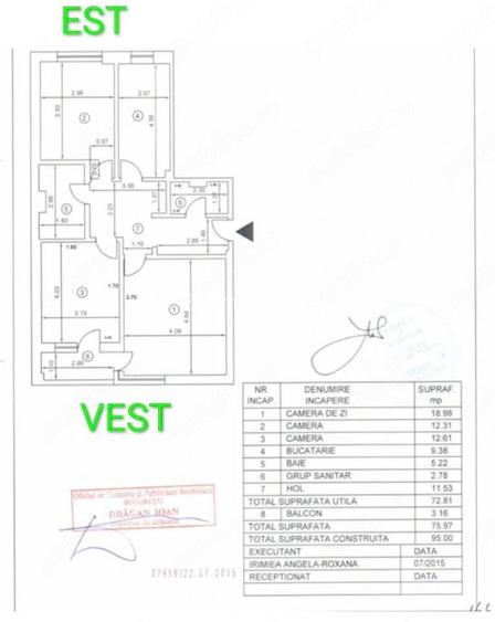 Apartament 3 camere Drumul Taberei – Valea Oltului, 75 mp, etaj 7/7, bloc 2015 - 26