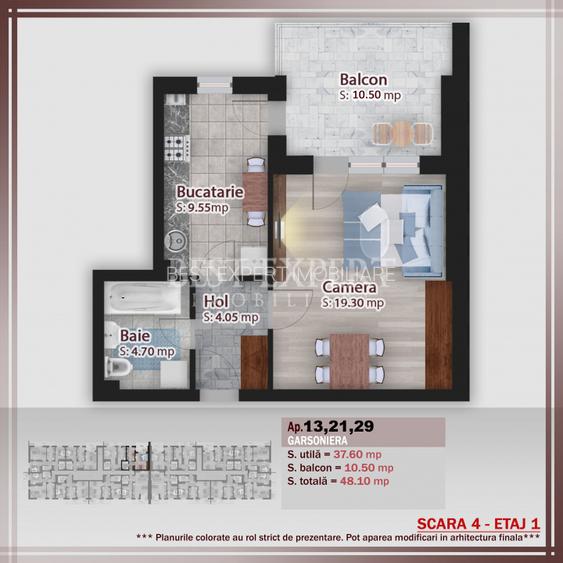 Garsoniera 500 mt STB/Incalzire Pardoseala - 3