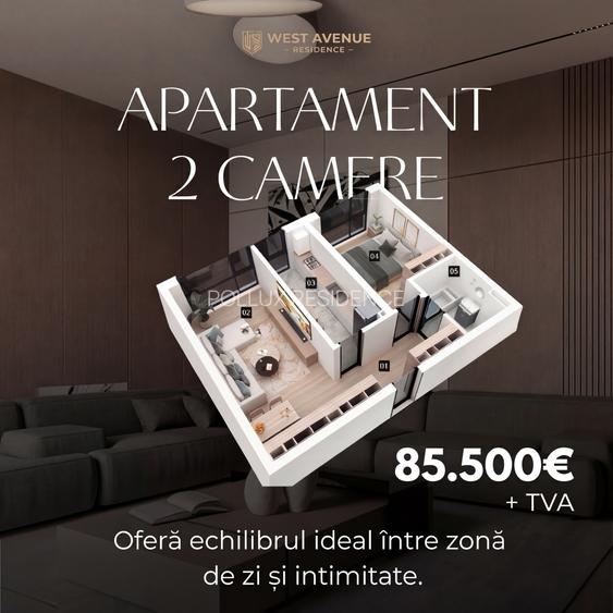 Apartament 2 camere | complex privat cu parc – West Avenue Residence - 6