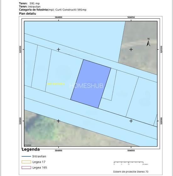 Teren intravilan, 610 mp, front 23 m, utilitati | Str. Teius - Rahova - 12