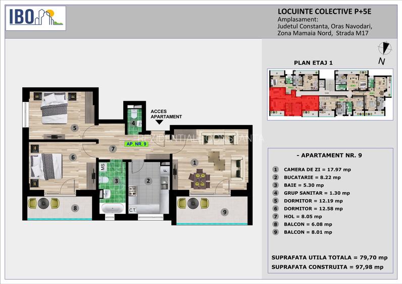 Apartamente 2 camere - Mamaia Nord / Sat - 4