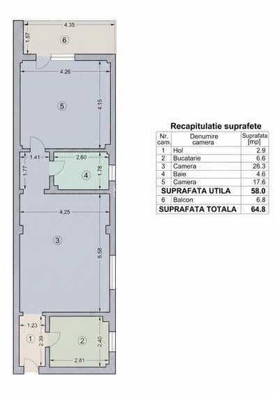 Apartament 2 camere 58mp + 7mp terasa | 0 comision zona Matei Millo-Becheanului - 6
