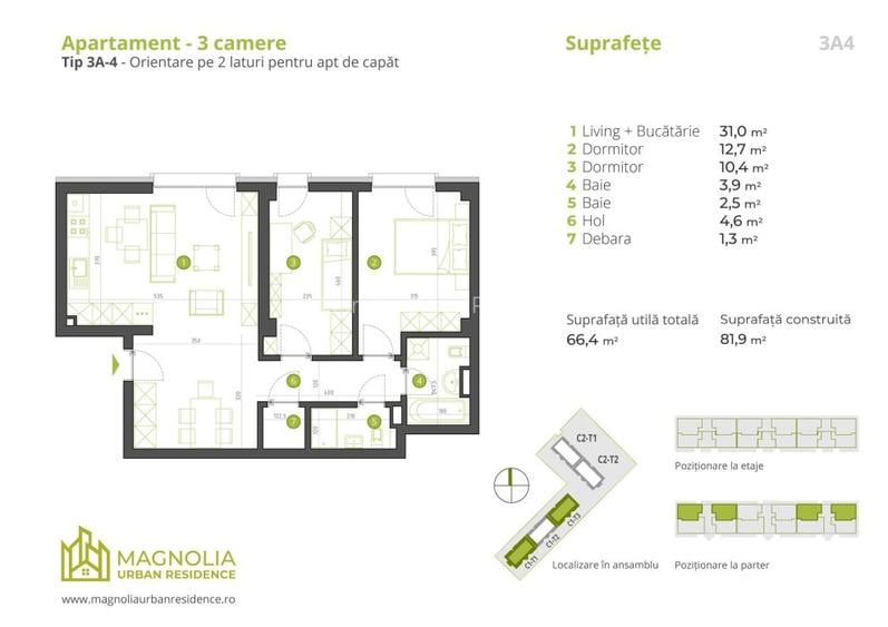01C - 3 camere Metrou Straulesti - Bucurestii Noi - Sisesti -2024 - 4