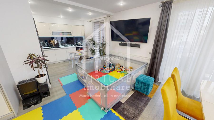 Ap. cu 3 camere 83mp utili + terasa si gradina  | 2 locuri de parcare - 4