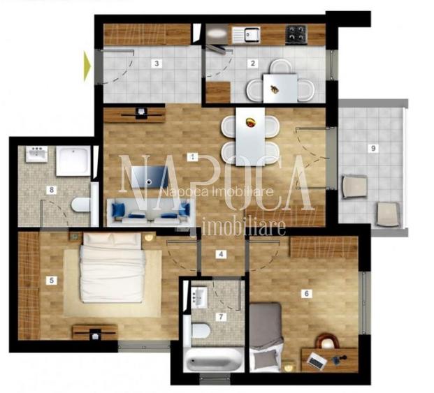 Apartament 3 camere de vanzare in Intre Lacuri, Cluj Napoca - 12