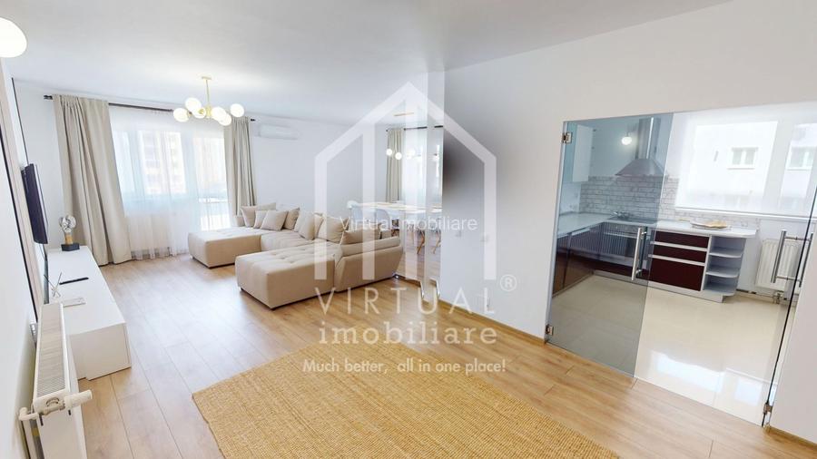 Apartament cu 3 camere, 92mp utili+teresa 23mp, bloc cu lift, etaj 2 - 4