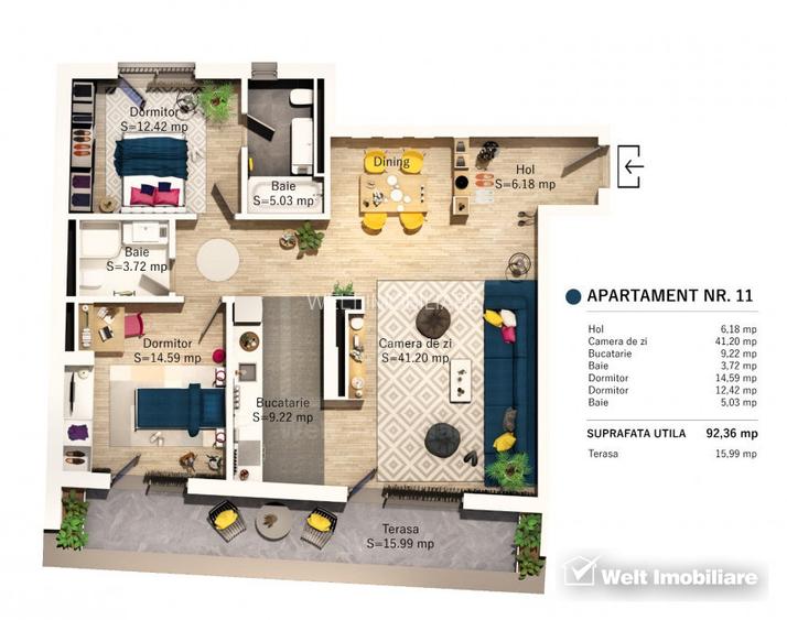 Proiect NOU | Apartamente de 2,3 si 4 camere | Centru / Parcul Central - 8