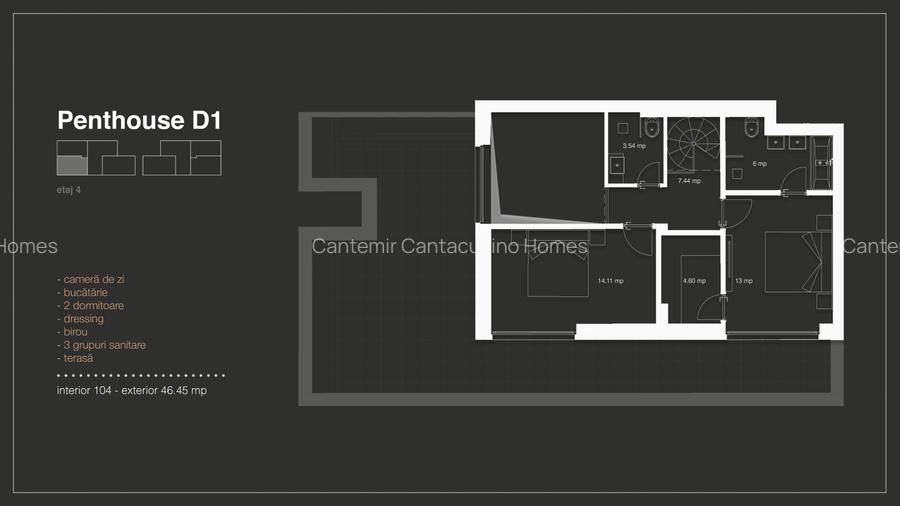 8 Penthouse/ Duplex pe 2 niveluri et. 3+4 cu 3& 4 camere CC Homes/www.cchomes.ro - 2