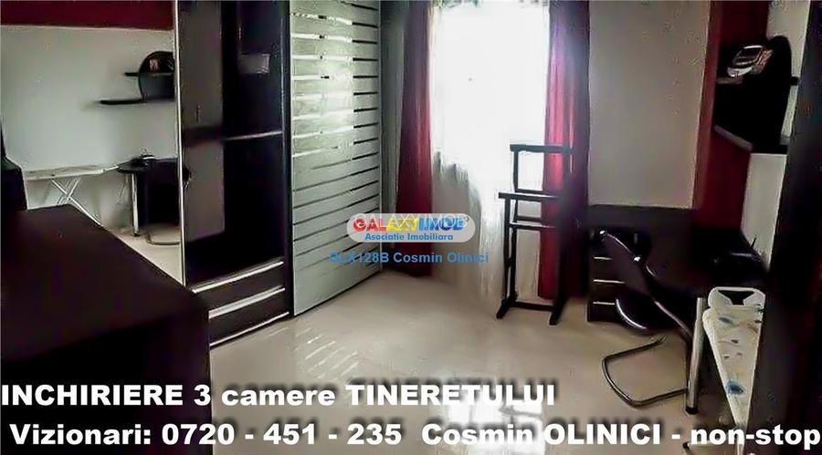 Inchiriere 3 camere Tineretului - langa metrou - 87 mp - etaj 9 - 5