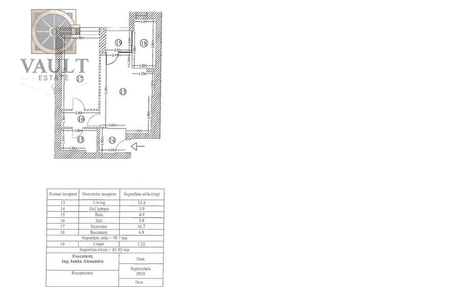 Apartament 2 camere -  loc parcare inclus -Barbu Vacarescu - 7