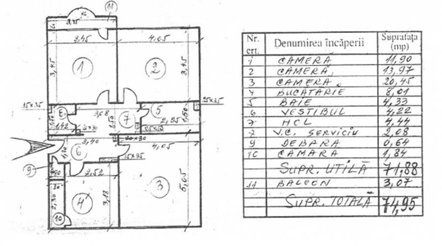 Apartament 3 camere Decomandat Hol H Bld. Brancoveanu Metrou - 9