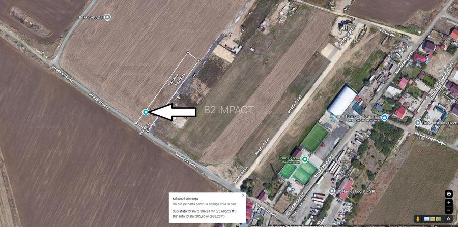 Teren intravilan 2375mp zona Palas cu deschideri generoase la doua strazi 122x20 - 3