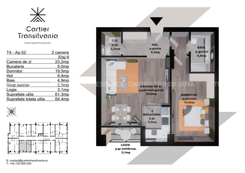 TRANSILVANIA RESIDENCE- CARTIER TRANSILVANIA, APARTAMENT 2 CAMERE - 14