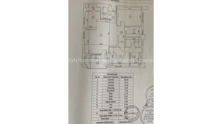 REA0110040 Apartament 110 mp - 3 camere - 3 bai - terasa - loc parcare - Complex - 14