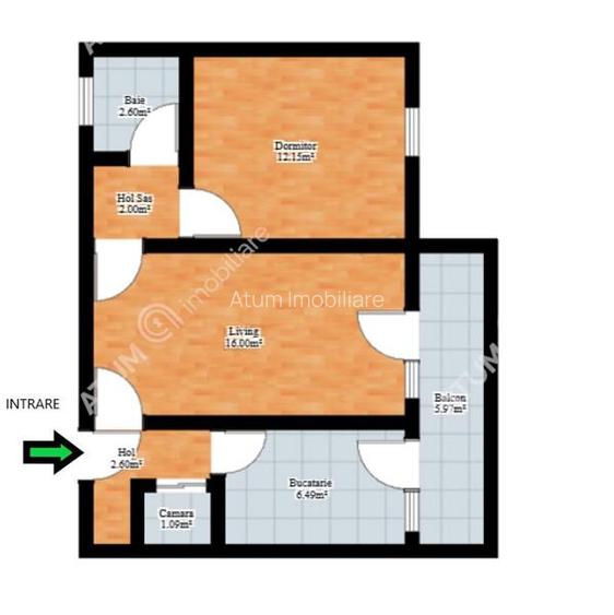 Apartament 2 camere balcon in zona Ciresica din Sibiu - 8