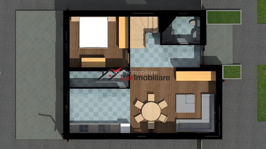 Casa superba semifinisata 120 mp utili + 450 mp teren liber. Zona Corusu. - 10