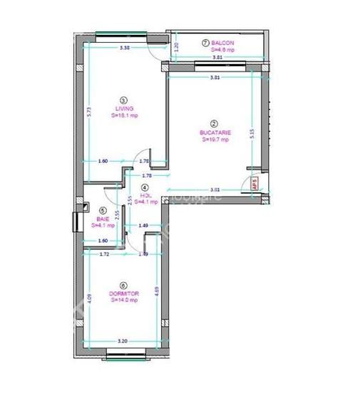 Apartament 2 camere decomandate balcon loc parcare zona Lidl Selimbar - 6