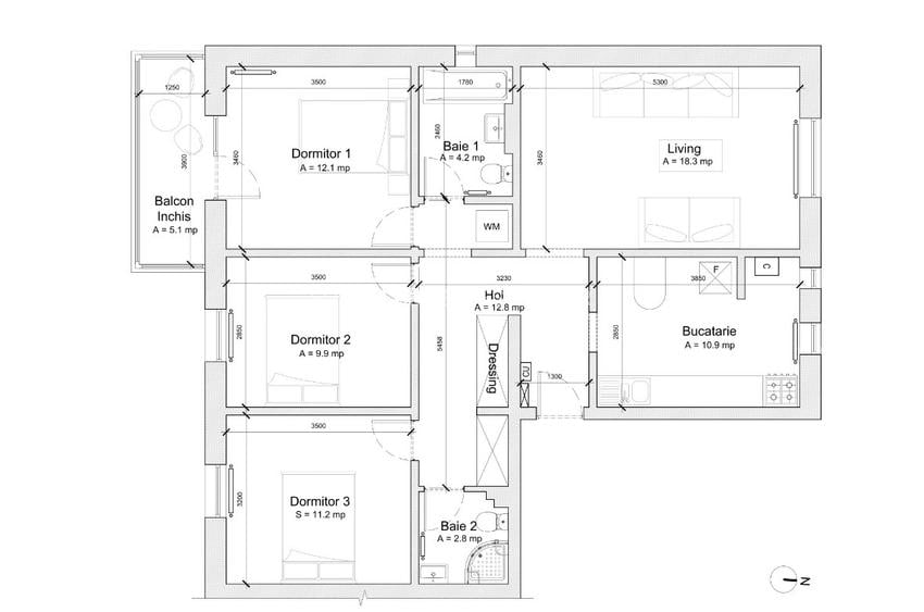 Apartament 4 camere decomandat - Faleza Nord - 170.000 euro (Cod E11) - 11
