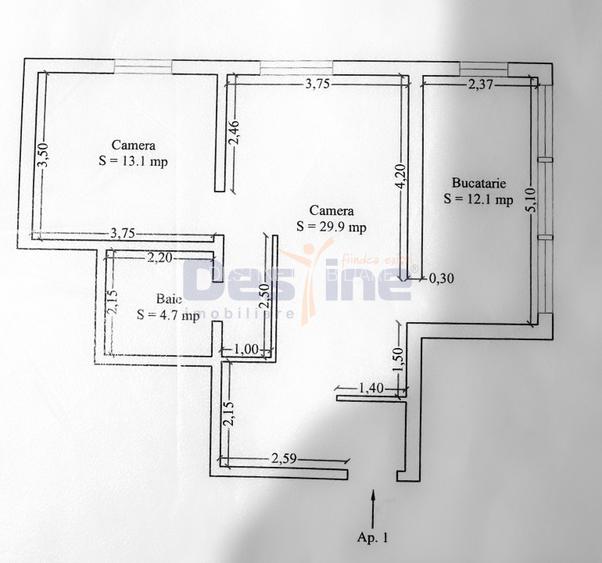 Apartament 2 camere, decomandat, la un pret excelent! - 9