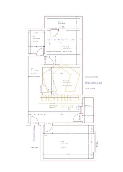 Apartament spatios cu 3 camere | Lipovei | COMISION 0 - 15